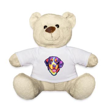 Entlebucher Sennenhund Rasse Cartoon Kawaii Illu - Teddy - Weiß - Vorne