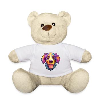 Hygenhund chien race dessin animé kawaii illustration - Nounours - blanc - Devant