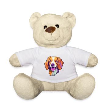 Nederlandse Kooikerhondje Dog Breed Cartoon Kawaii - Nounours - blanc - Devant