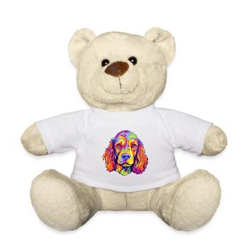 Norfolk Spaniel Dog Breed Cartoon Kawaii Illustrat - Teddy Bear - white - Front