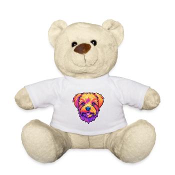 Norfolk Terrier Dog Breed Cartoon Kawaii Illustrat - Teddy Bear - white - Front
