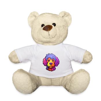 Allemand Sheeppoodle chien race Cartoon Kawaii Illust - Nounours - blanc - Devant