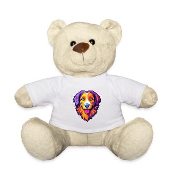 Berger anglais chien race Cartoon Kawaii Illustra - Nounours - blanc - Devant