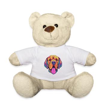 Mastiff brésilien race de chien Cartoon Kawaii Illustr - Nounours - blanc - Devant