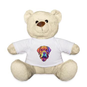 Boerboel Dog Breed Cartoon Kawaii Illustration - Teddy Bear - white - Front