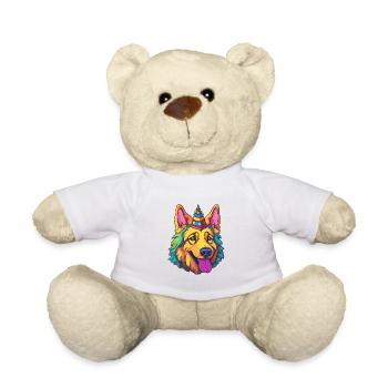 Roi Berger Chien Race Cartoon Kawaii Illustratio - Nounours - blanc - Devant