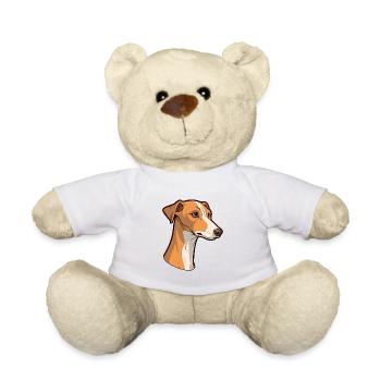 Vieux lévrier croate race de chien dessin animé Kawaii I - Nounours - blanc - Devant