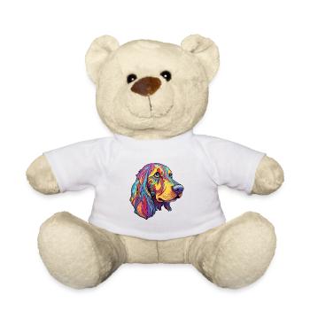 Chien chien de chasse polonais race Cartoon Kawaii Illustration - Nounours - blanc - Devant