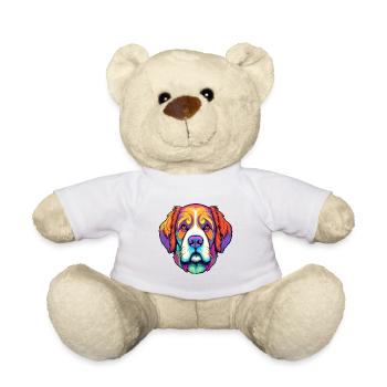 Heiliger Bernhardiner Hunderasse Cartoon Kawaii Illustratio - Teddy - Weiß - Vorne