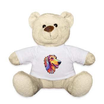 Chien loup russe race Cartoon Kawaii Illustr - Nounours - blanc - Devant