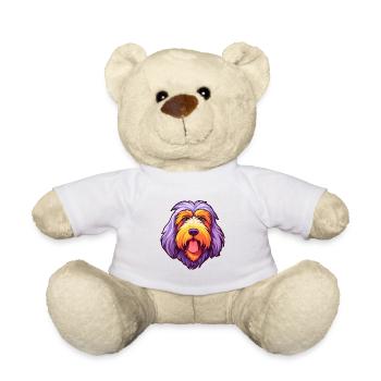 Chien de berger polonais des plaines race de chien Cartoon Kawaii I - Nounours - blanc - Devant