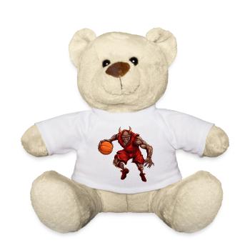 Joueur de basket-ball Devil - Nounours - blanc - Devant