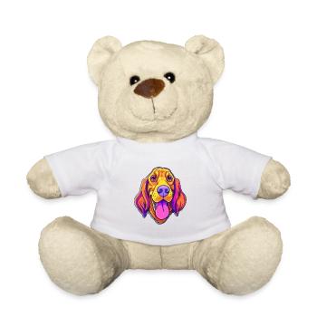 Jugoslawischer Jagdhund Rasse Cartoon Kawaii Illustration - Teddy - Weiß - Vorne