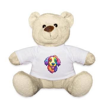 Volpino Italiano Hunderasse Cartoon Kawaii Illustra - Teddy - Weiß - Vorne