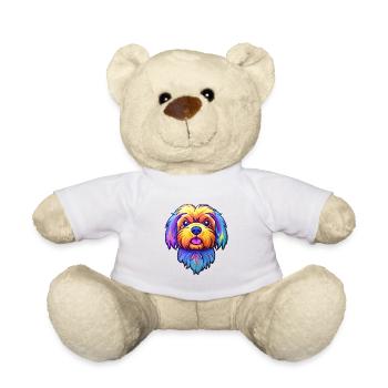 Tibetan Kyi Apso Hunderasse Cartoon Kawaii Illustra - Teddy - Weiß - Vorne