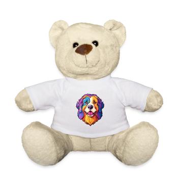 Caucasian Ovcharka Dog Breed Cartoon Kawaii Illust - Teddy Bear - white - Front