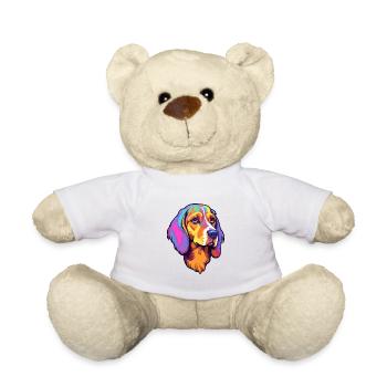 Beagle Harrier chien race Cartoon Kawaii Illustrati - Nounours - blanc - Devant