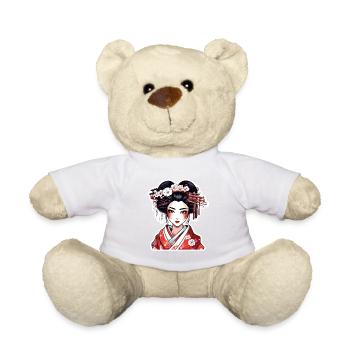 Geisha / Chinois / Japonais / Anime / Bande dessinée - Nounours - blanc - Devant