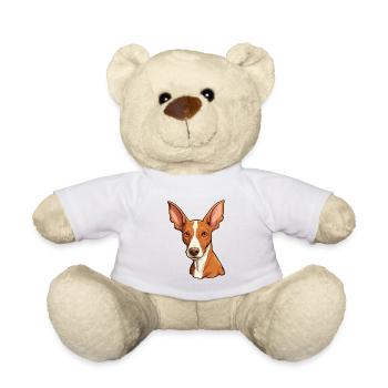 Podenco Ibicenco Race De Chien Cartoon Kawaii Illustra - Nounours - blanc - Devant