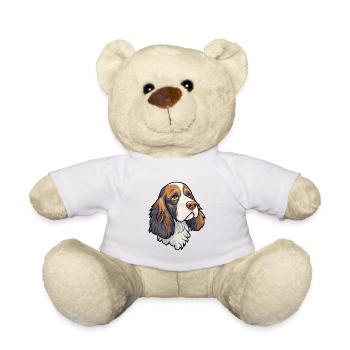English Springer Spaniel Hunderasse Cartoon Kawaii - Teddy - Weiß - Vorne
