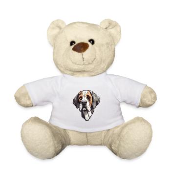 Braque Auvergne Hunderasse Cartoon Kawaii Illustrat - Teddy - Weiß - Vorne