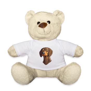 Chien d’arrêt belge race Cartoon Kawaii Illustrat - Nounours - blanc - Devant