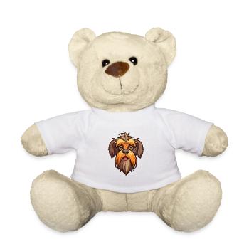Griffon Belge Chien Race Cartoon Kawaii Illustrat - Nounours - blanc - Devant
