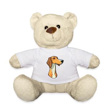 Chien de chasse crétois race de chien Cartoon Kawaii Illustration - Nounours - blanc - Devant