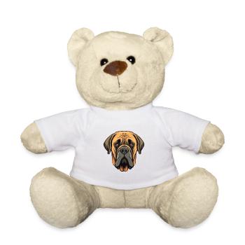 Alpine Mastiff Dog Breed Cartoon Kawaii Illustrati - Teddy Bear - white - Front