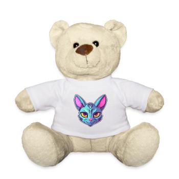 Korat Cat Cat Breed Aquarelle Cartoon Kawaii Pet - Nounours - blanc - Devant