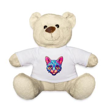Burmilla Cat Breed aquarelle Cartoon Kawaii Pet - Nounours - blanc - Devant