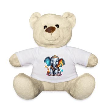 Elefant / Tier / Safari / Zoo / Afrika / Arabisch - Teddy - Weiß - Vorne