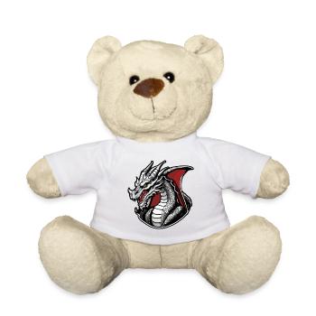 Drache / Tier / Feuer / Fabelwesen / Märchen - Teddy - Weiß - Vorne