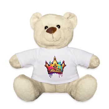 Couronne / Royal / Prince / Princesse / Conte de fées - Nounours - blanc - Devant