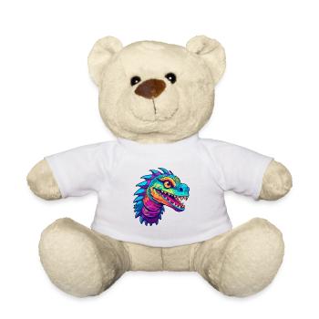 Basilisk Buntes Aquarell Cartoon Kawaii Tier - Teddy - Weiß - Vorne