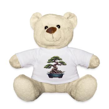 Bonsaï / Arbre / Miniature / Japonais / Petit - Nounours - blanc - Devant