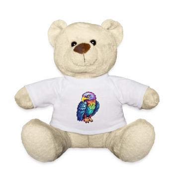 Adler Buntes Aquarell Cartoon Kawaii Tier - Teddy - Weiß - Vorne