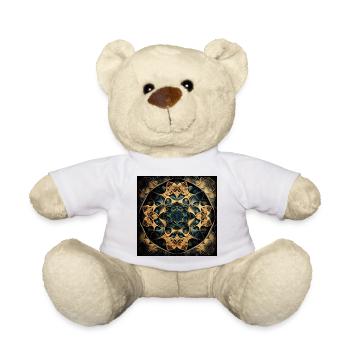 Fraktales Mandala - Teddy - Weiß - Vorne