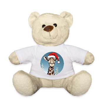 Giraffen Weihnachten - Teddy - Weiß - Vorne