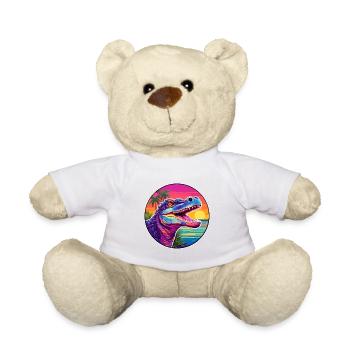 Crocodile Aquarelle Colorée Dessin Animé Kawaii Pet - Nounours - blanc - Devant