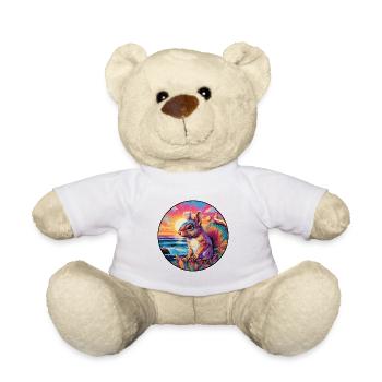 Eichhörnchen buntes Aquarell Cartoon Kawaii Tier - Teddy - Weiß - Vorne