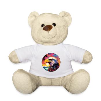 Adler Buntes Aquarell Cartoon Kawaii Tier - Teddy - Weiß - Vorne