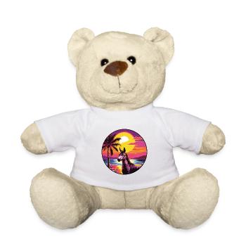 Esel buntes Aquarell Cartoon Kawaii Tier - Teddy - Weiß - Vorne