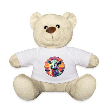 Ziege Buntes Aquarell Cartoon Kawaii Tier - Teddy - Weiß - Vorne