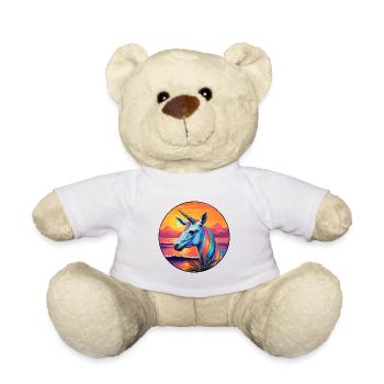 Oryx Buntes Aquarell Cartoon Kawaii Tier - Teddy - Weiß - Vorne