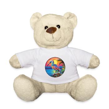 Kiwi Vogel Buntes Aquarell Cartoon Kawaii Haustier - Teddy - Weiß - Vorne
