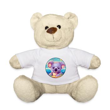Koala Colorful Watercolor Cartoon Kawaii Animal - Teddy Bear - white - Front