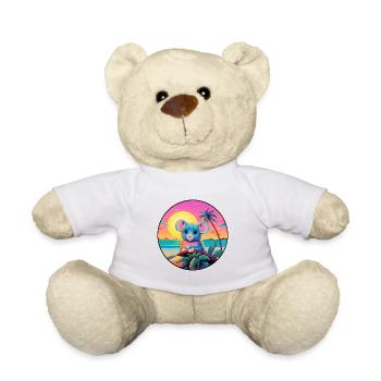 Mouse Colorful Watercolor Cartoon Kawaii Animal - Teddy Bear - white - Front