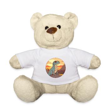 Basilisk Buntes Aquarell Cartoon Kawaii Tier - Teddy - Weiß - Vorne