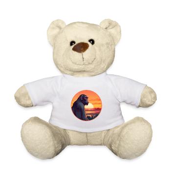 Bonobo Buntes Aquarell Cartoon Kawaii Tier - Teddy - Weiß - Vorne